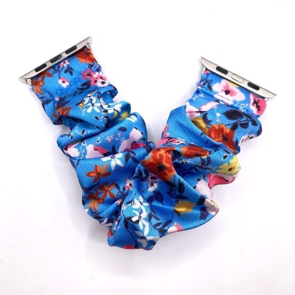 Women’s floral scrunchie smart watch replacement band 38/40 mm - Picture 1 of 4